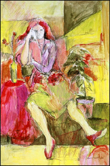 Marilyn in Fuschia & Yellow 
